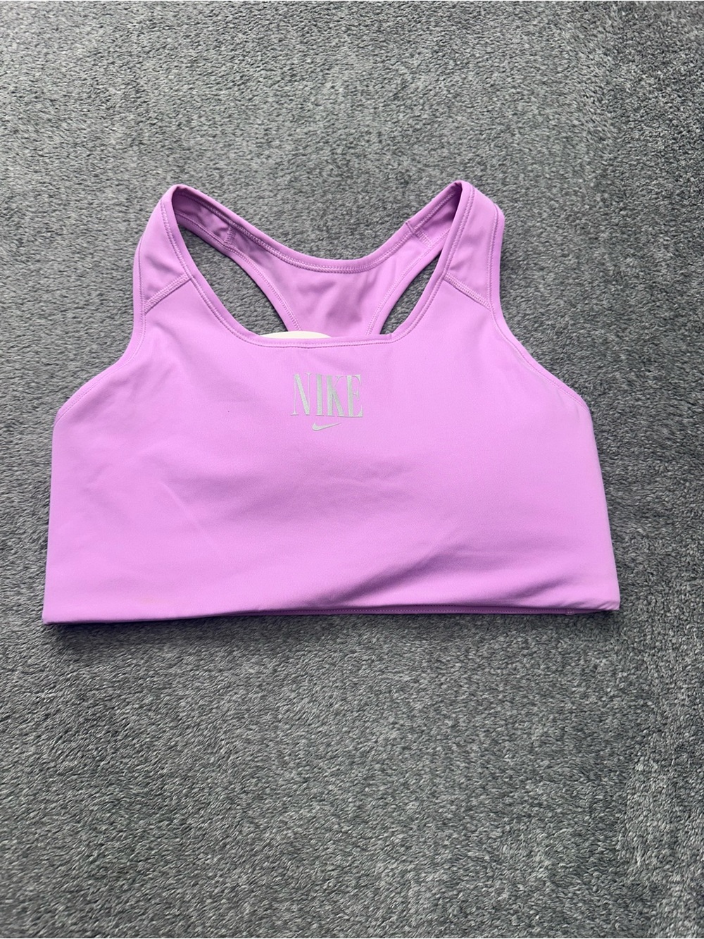 Nike Lavender Racerback Sports Bra with Subtle Logo